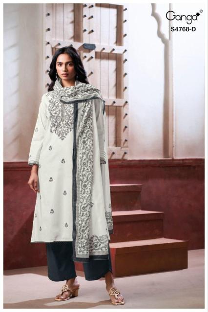 Ganga grishma 4768 mirror work dress materials wholesale